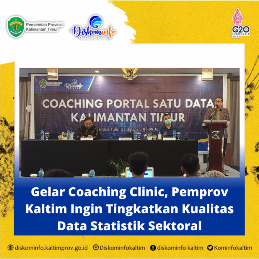 Gelar Coaching Clinic, Pemprov Kaltim Ingin Tingkatkan Kualitas Data Statistik Sektoral