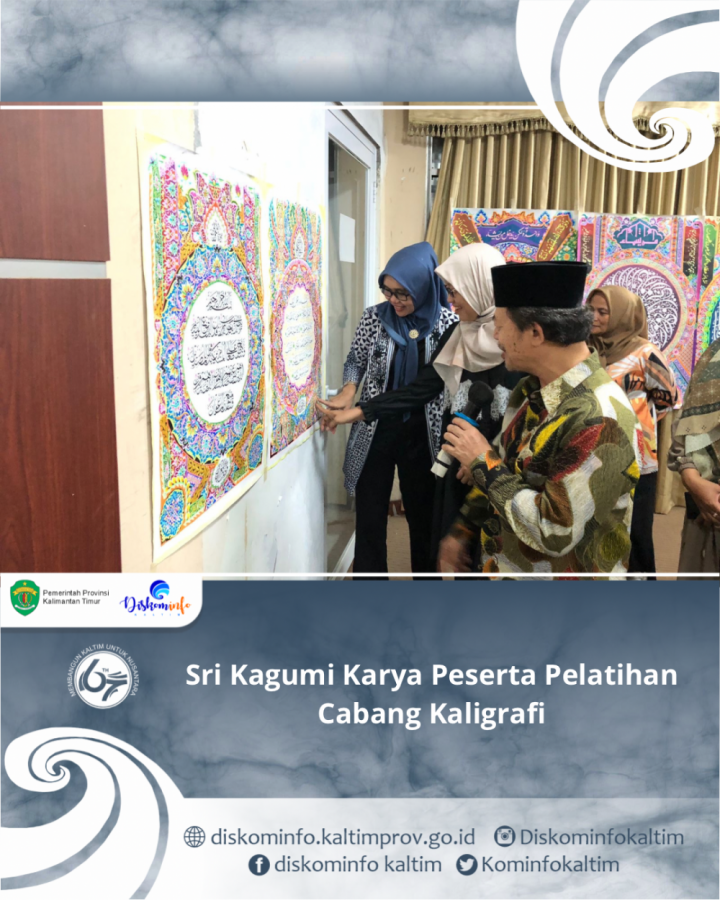 Sri Kagumi Karya Peserta Pelatihan Cabang Kaligrafi