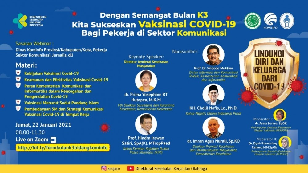 Semangat Bulan K3, Sukseskan Vaksinasi Covid-19 Bagi Pekerja di Sektor Komunikasi