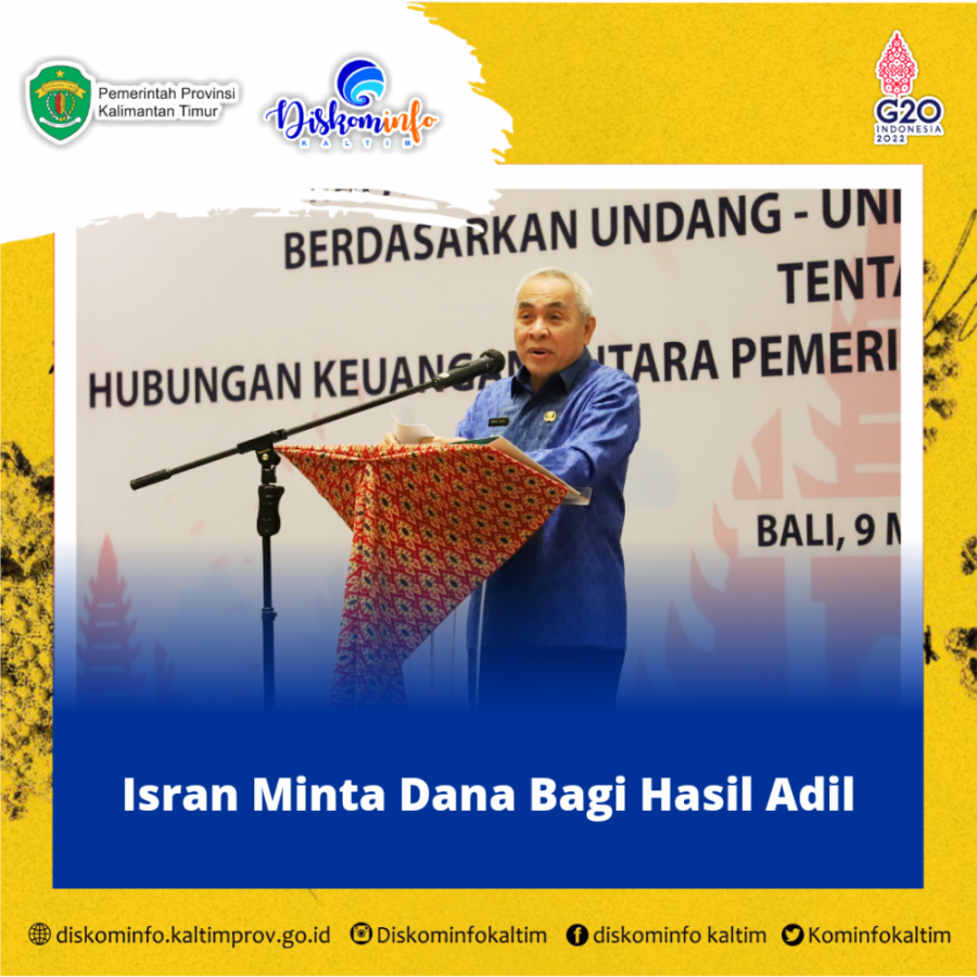 Isran Minta Dana Bagi Hasil Adil