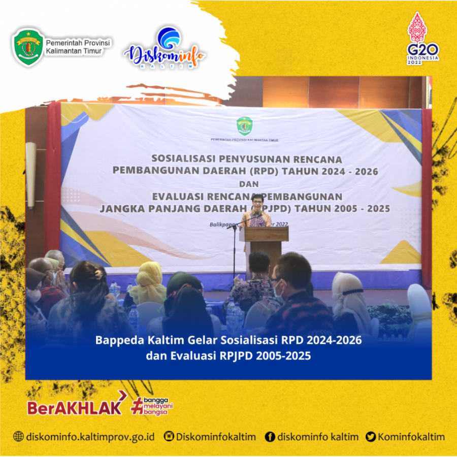 Bappeda Kaltim Gelar Sosialisasi RPD 2024-2026 dan Evaluasi RPJPD 2005-2025