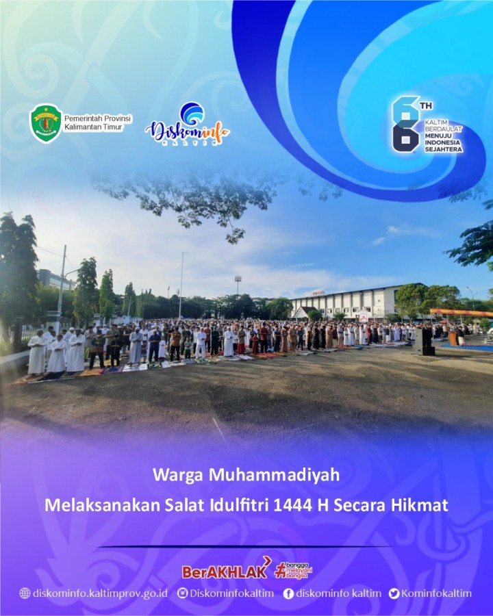 Warga Muhammadiyah Melaksanakan Salat Idulfitri 1444 H Secara Hikmat